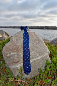 Navy Blue and Pink Cape Cod and the Islands Neck tie- 100% Silk